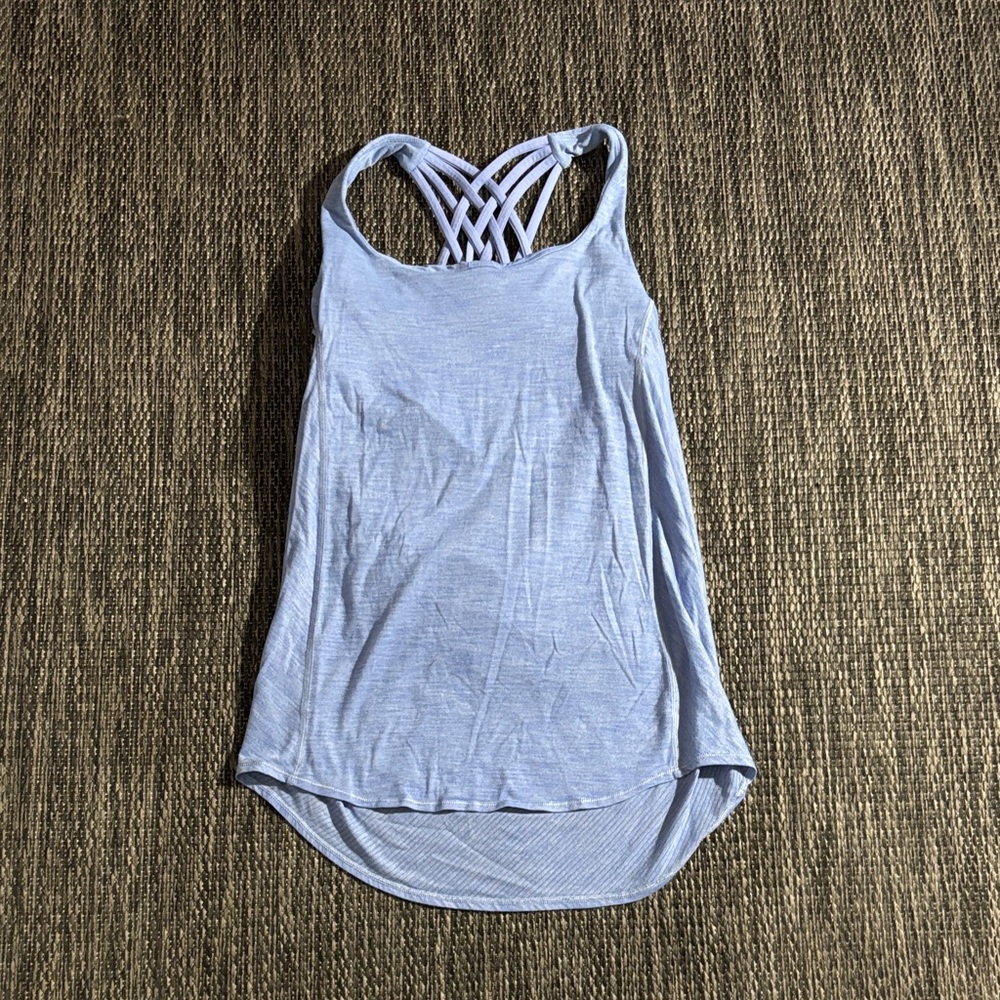 lululemon athletica Pale Blue Braided Back Tank